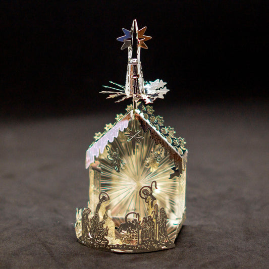 Precious Metal: Teelichthalter Krippe, Silber - Casa-Millefiori