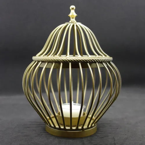 illoomi candle-holder wire basket with lid small