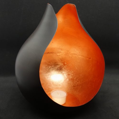 illoomi Candle-Holder raindrop leaf copper (M)