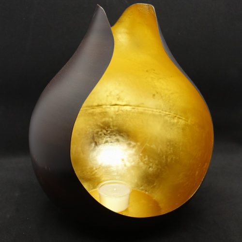 illoomi Candle-Holder raindrop leaf gold (M)