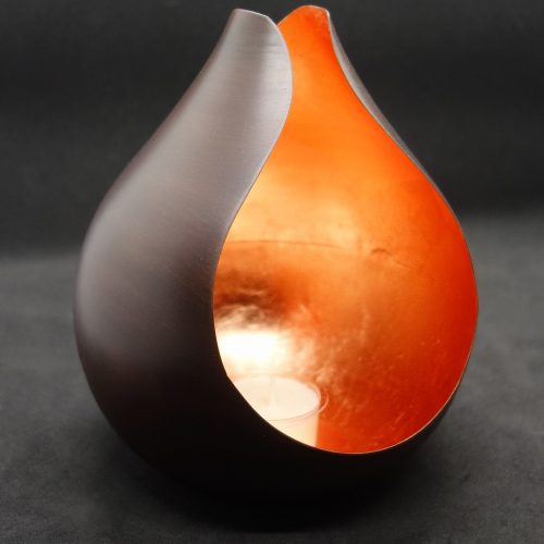 illoomi Candle-Holder raindrop leaf copper (S)