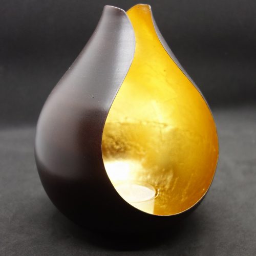 illoomi Candle-Holder raindrop leaf gold (S)