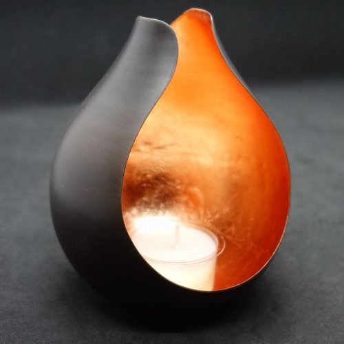 illoomi Candle-Holder raindrop leaf copper (XS)