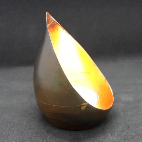 illoomi Candle-Holder Dia burnt copper/copper leaf