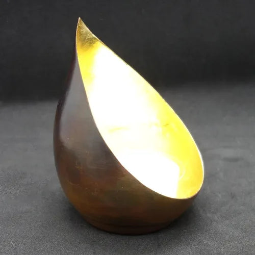 illoomi candle-holder dia copper/gold leaf