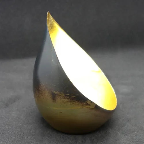 illoomi candle-holder dia brass/gold leaf