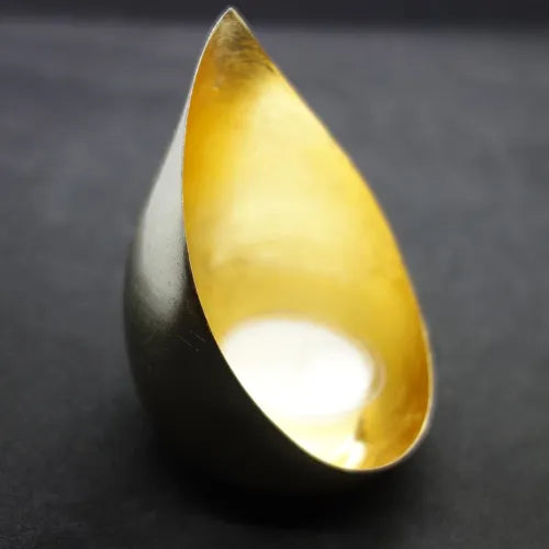 illoomi candle-holder dia nickel/gold leaf