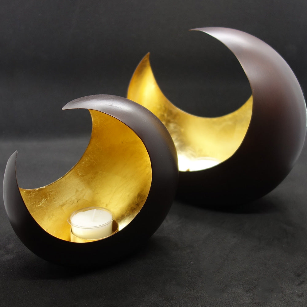 illoomi Candle Holder Classic Moon leafgold/grande