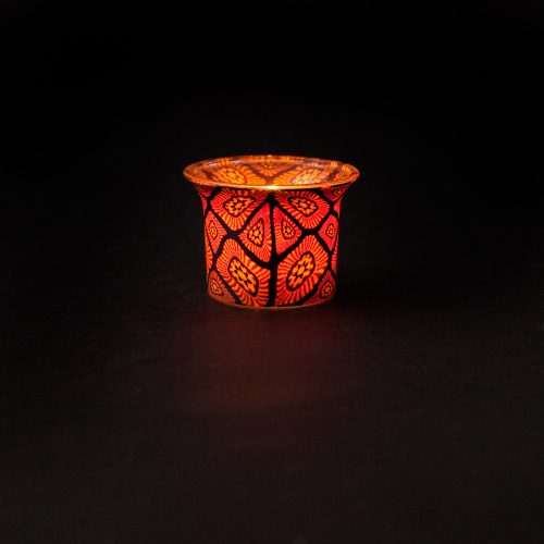 Coupe millefiori en pâte polymère Sahara Rouge