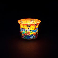 Millefiori Fimo-Cup „Fantasie-Stadt“