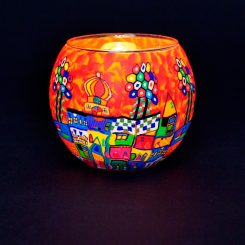 Millefiori Leuchtglas „Fantasie-Stadt“