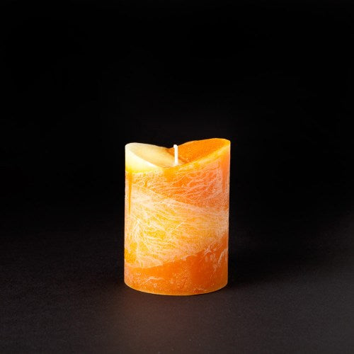 Artisanale V-Top scented candle vanilla; yellow, small